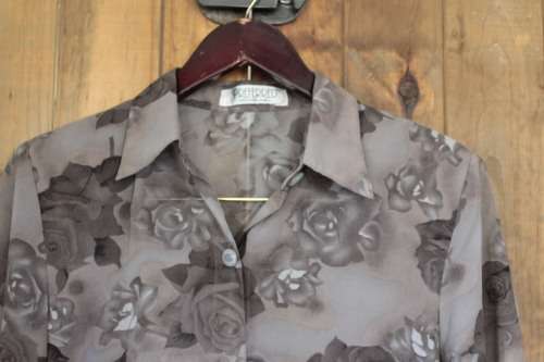 Grey Vintage Semi Sheer Shirt (Large / XL)