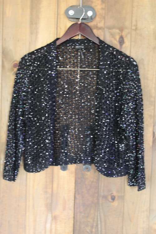 Sequin Knit Bolero Top (Size 14)