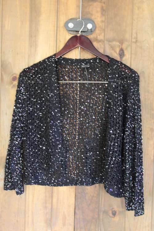 Sequin Knit Bolero Top (Size 14)