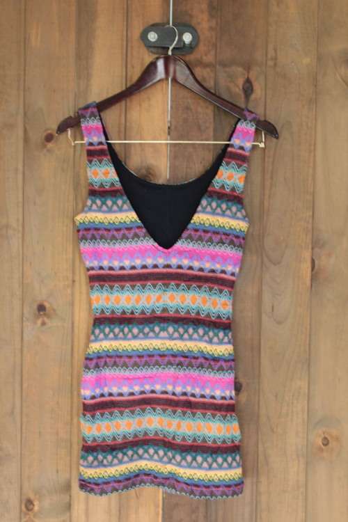 Boho Print Mini Dress (Small)
