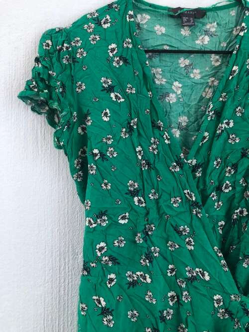 Green Wraparound Dress (UK size 14)