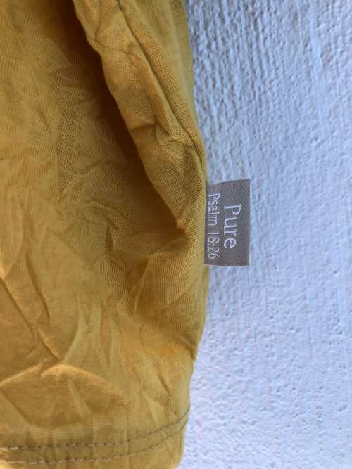 Mustard off Shoulder Cropped Shirt (Large / XL)