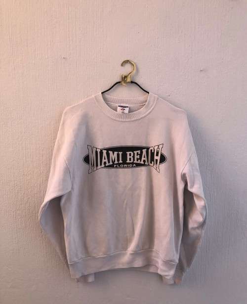 Miami Beach Vintage Sweat Shirt (Small / Medium) Needs TLC