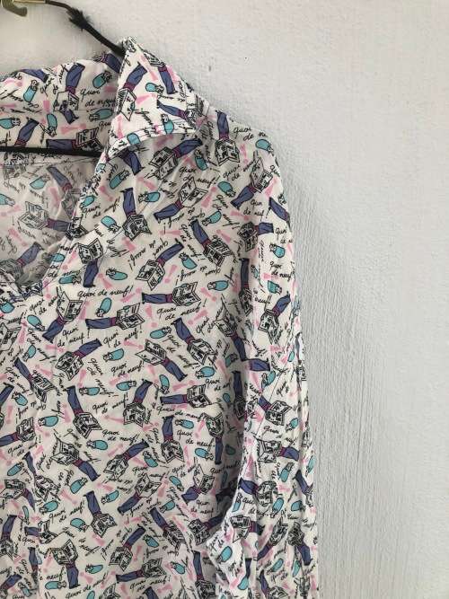 Vintage Shirt with Cute Print (2 to 3 XL)