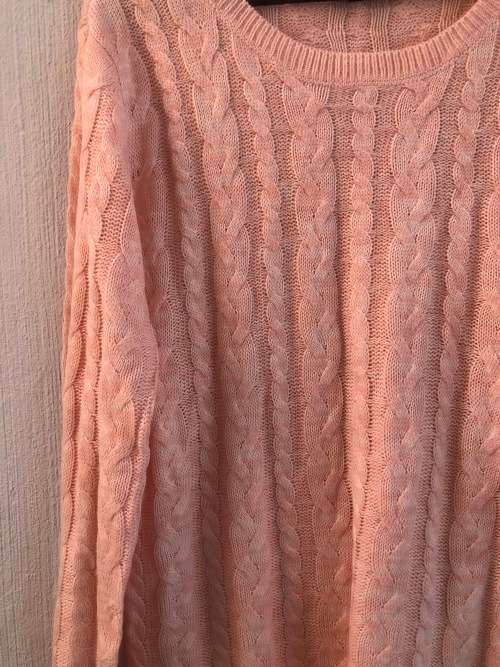 Pink Knit Cardigan (Best fit XL)