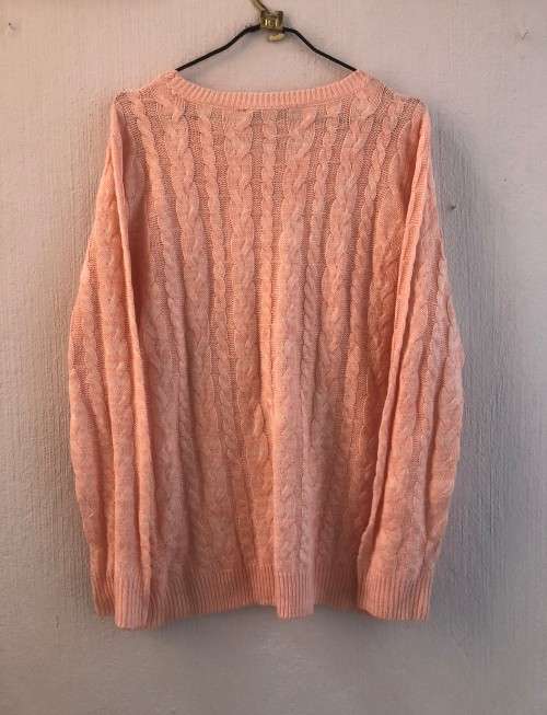 Pink Knit Cardigan (Best fit XL)