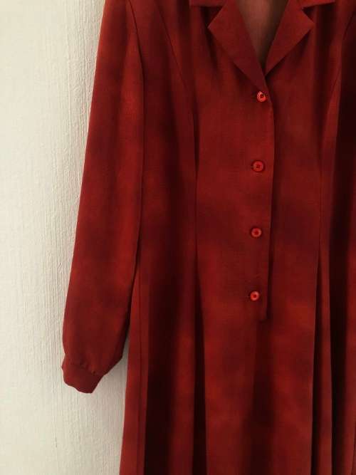 Dark Red Vintage Dress (Large / XL)