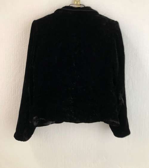Black Vintage Velvet Jacket (Large / XL)