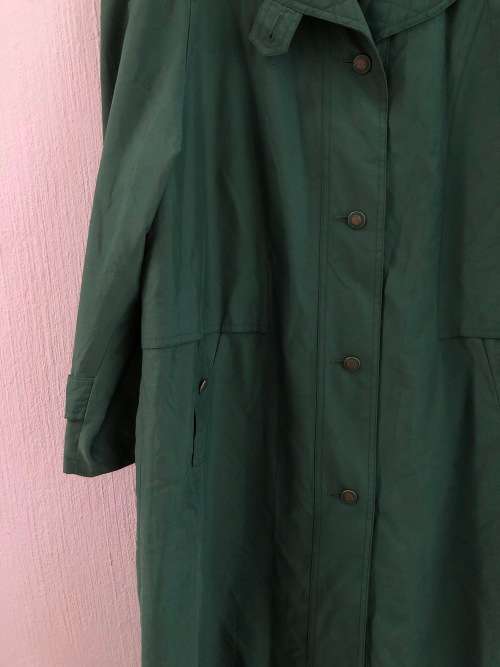 Vintage Green Trench Coat (XL)