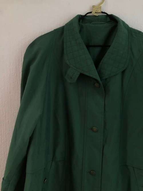 Vintage Green Trench Coat (XL)