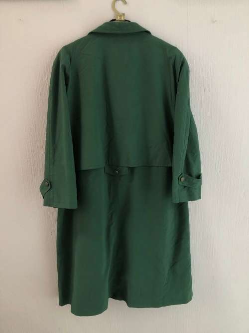 Vintage Green Trench Coat (XL)