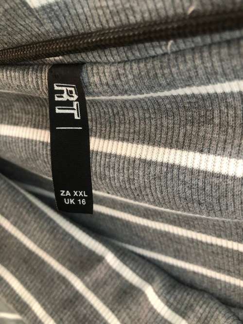 Modern Grey and White Dress (XXL)