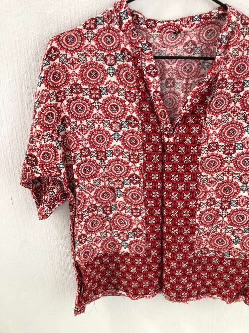 Cute Boho 3/4 Sleeve Top (XL)