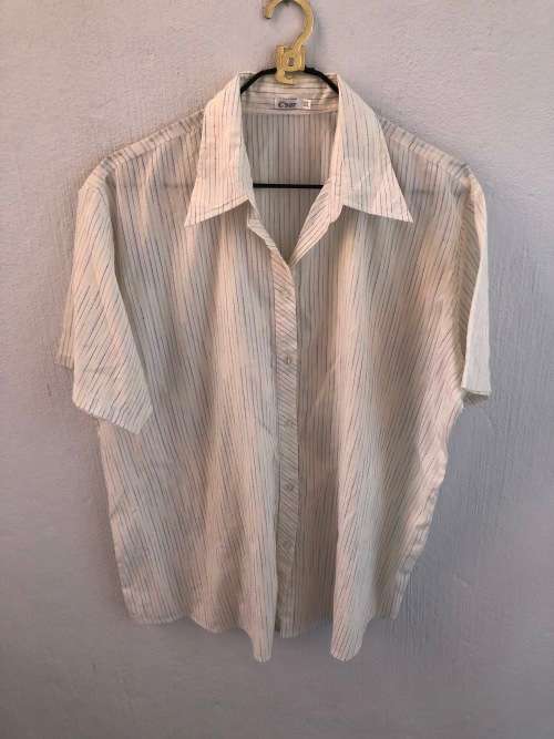 Vintage Colourful Striped Button Up Shirt (XXL)