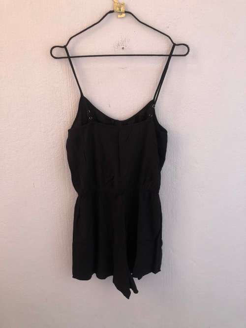 Black Strappy Playsuit (Small / Medium)