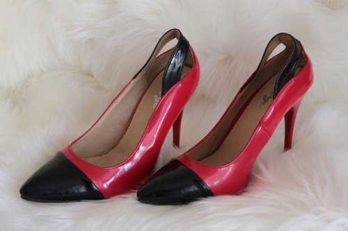 Red and Black Heels by Rage (Size 4)