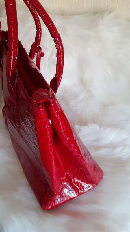 Red Faux Snakeskin Bag (26 x 39cm with a depth of 14cm)