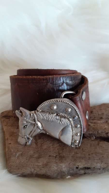 Vintage Belt Buckle with Horse Buckle (For waist or hip 73 to 95cm)