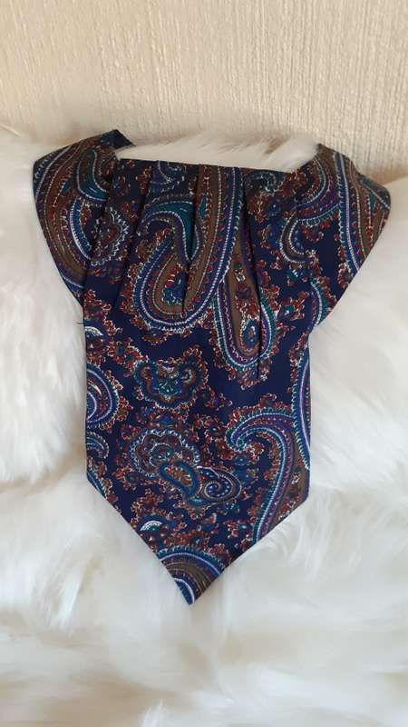 Vintage Blue Paisley Cravat