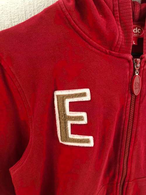 Red Zip Up Hoodie by Esprit (Large)