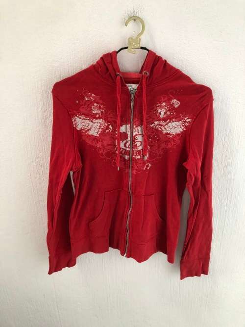 Red Esprit Zip Up Hoodie (Medium)