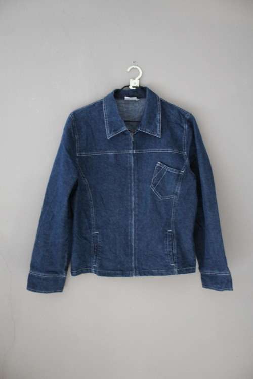 Vintage Blue Denim Jacket (Size 42)