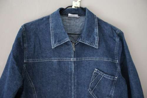 Vintage Blue Denim Jacket (Size 42)
