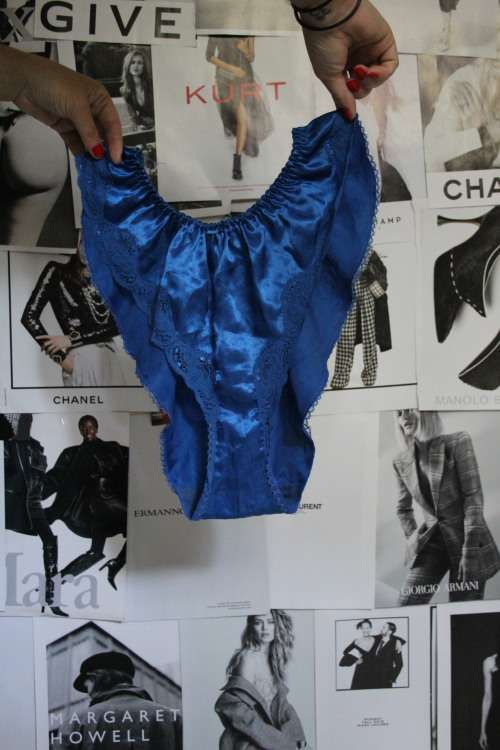 Vintage Blue High Rise Panties (Large)