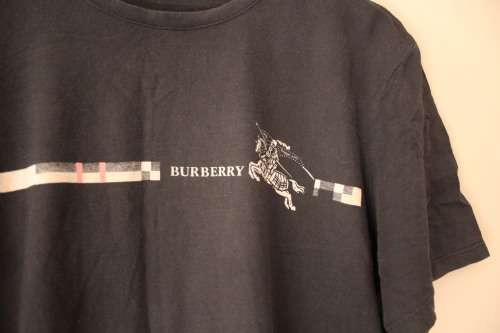 Black Burberry T Shirt (Mens Large / Womens XL)