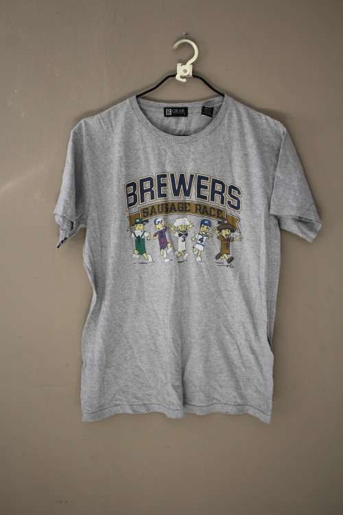 Grey `Sausage Race` T Shirt (Large / XL)