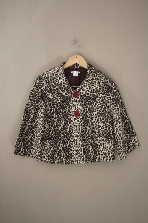 Animal Print Vintage Jacket (XS)