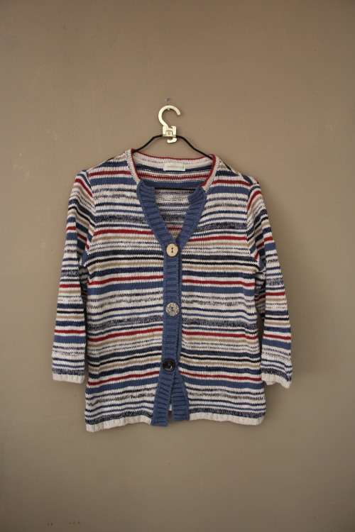 Vintage `Woolworths` Boho Knit Cardigan (Medium)