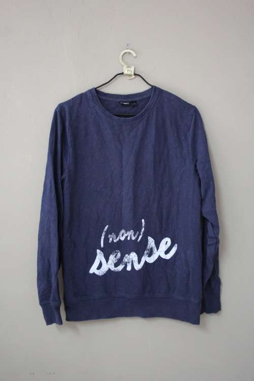 Navy (Non) Sense Sweat Shirt (Medium)