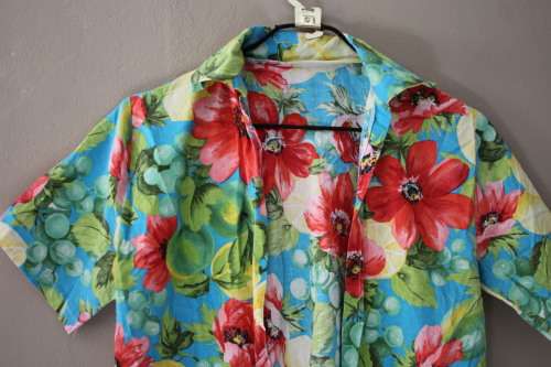 Vintage Tropical Kimono Style Top (Small / Medium)