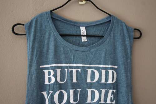 `But did you die` Vest (Medium / Large)