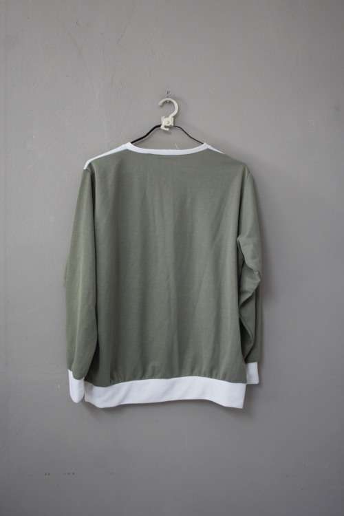 Vintage Olive and Cream Top (Small / Medium)
