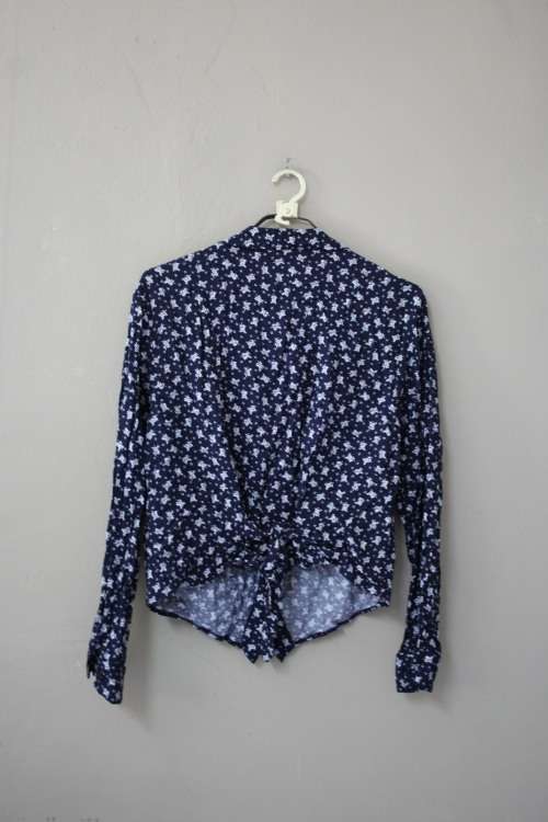 Navy and White Button Up Shirt (Size 38)