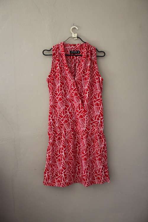 Vintage Red and White Dress (Size 12)