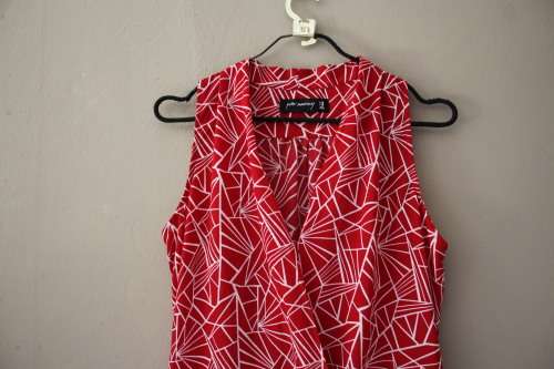 Vintage Red and White Dress (Size 12)