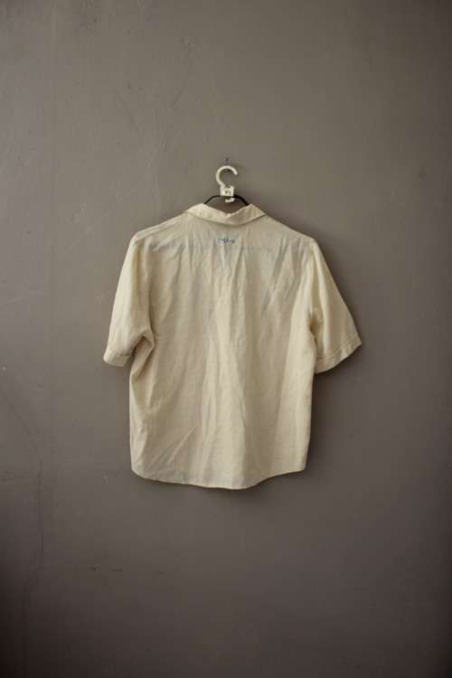 Vintage Cream Button Up with Embroidery Detail (Small / Medium)