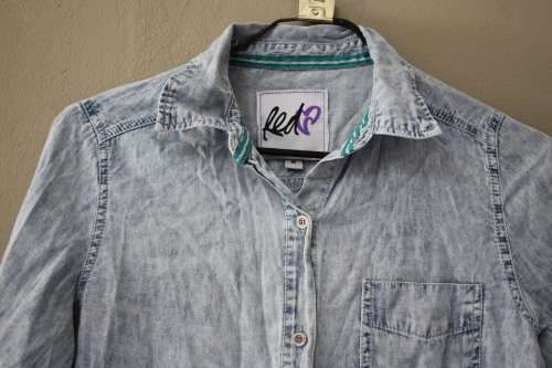 Acid Wash Denim Look Top (Medium)