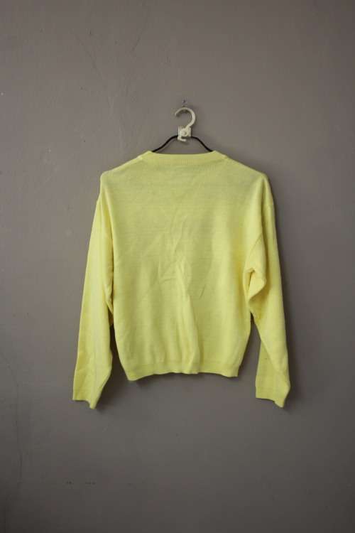Vintage Yellow Cardigan (Size 36 to 38)