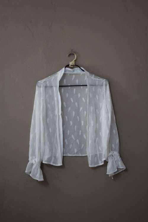 Vintage White Sheer Shirt (Small / Medium)