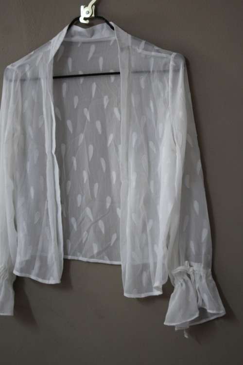 Vintage White Sheer Shirt (Small / Medium)