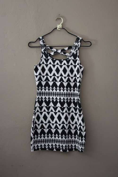 Black and White Vera Moda Mini Dress (XS / Small)