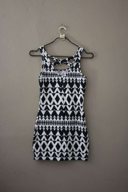 Black and White Vera Moda Mini Dress (XS / Small)