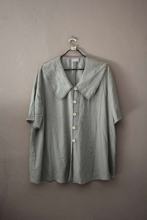 Vintage Green Button Up Shirt (Size 12)