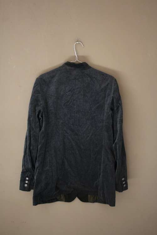 Vintage Bluish Grey Velvet Jacket (Small / Medium)