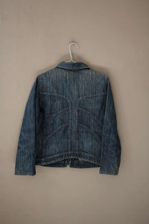 Vintage Lee Cooper Denim Striped Jacket (Medium)