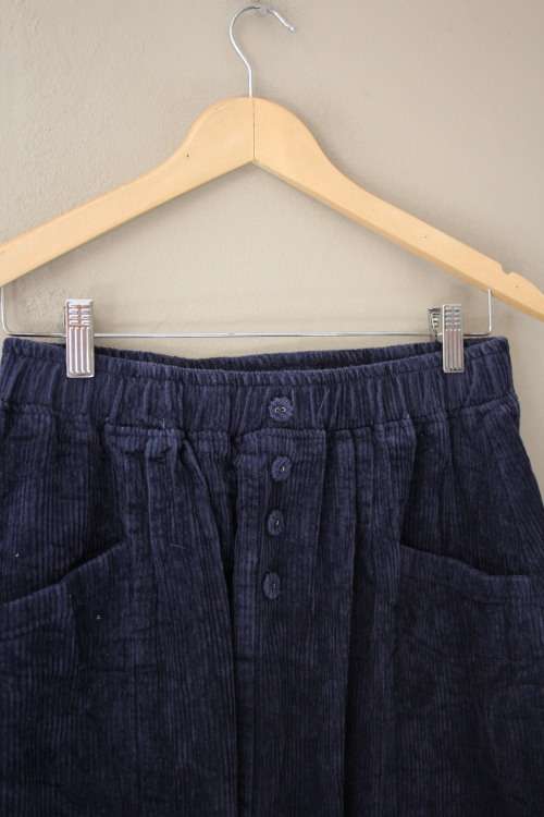 Vintage Blue Corduroy Skirt (Small)